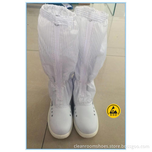 good quality white color microfiber leather upper PU outsole cleanroom ESD safety boots